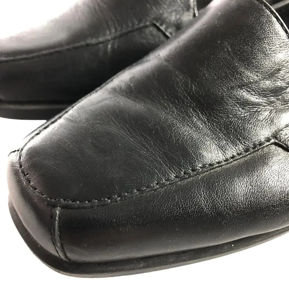 Cobbie Cuddlers Womens Comfort Loafer Slip On Diamond Black Leather Flat Shoes 6